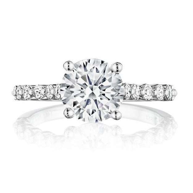 Henri Daussi Prong Set Diamond Engagement Ring
