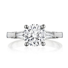 Henri Daussi Baguette Diamond Engagement Ring