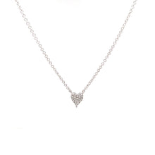 This minimalist heart pendant features diamonds totaling .05ct