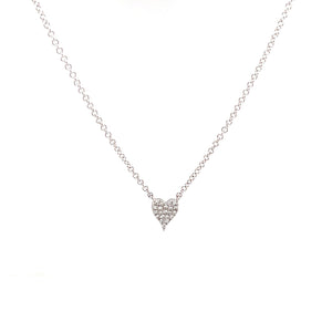 This minimalist heart pendant features diamonds totaling .05ct