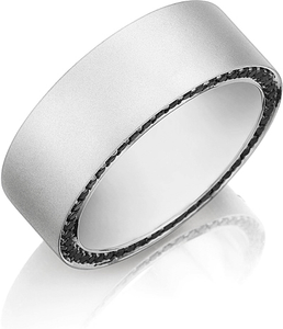 Henri Daussi  Diamond Wedding Band- 8mm