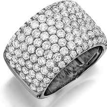 Henri Daussi 8-Row Pave Diamond Band