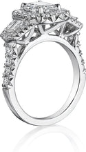 Henri Daussi Baguette Diamond Engagement Ring