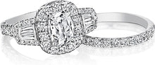 Henri Daussi Baguette Diamond Engagement Ring