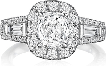 Henri Daussi Baguette Diamond Engagement Ring