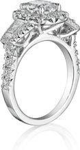 Henri Daussi Baguette Diamond Engagement Ring