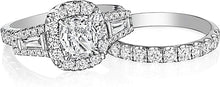 Henri Daussi Baguette Diamond Engagement Ring