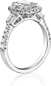 This diamond engagement ring features round brilliant cut diamonds ...