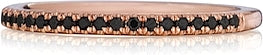 This Henri Daussi rose gold band features a single line of round br...