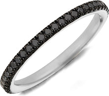 Henri Daussi Black Diamond Pave Band