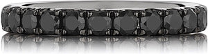 Henri Daussi Black Diamond Pave Band