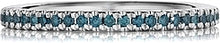 Henri Daussi Blue Diamond Pave Band
