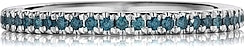 Henri Daussi Blue Diamond Pave Band