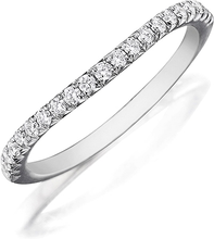 This Henri Daussi contoured band features pave set round brilliant ...