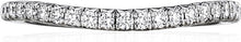 This Henri Daussi contoured band features pave set round brilliant ...