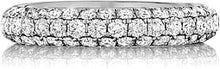 Henri Daussi Domed 3-Row Pave Diamond Band