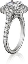 Henri Daussi Double Halo Diamond Engagement Ring