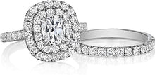 Henri Daussi Double Halo Diamond Engagement Ring