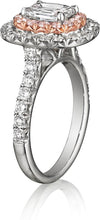 Henri Daussi Double Halo Diamond Engagement Ring
