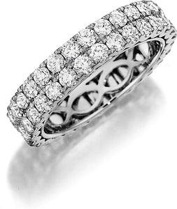 Henri Daussi Double Row Diamond Band