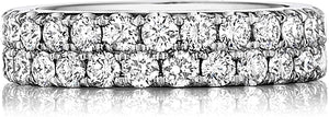 Henri Daussi Double Row Diamond Band