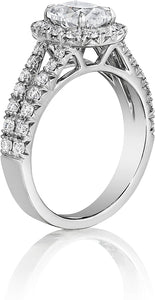 Henri Daussi Double Row Diamond Engagement Ring
