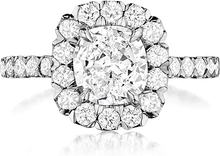 Henri Daussi French Pave Diamond Engagement Ring