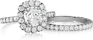 Henri Daussi French Pave Diamond Engagement Ring