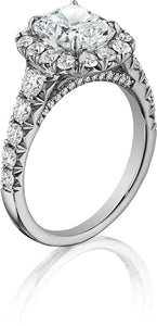 Henri Daussi Graduated Diamond Engagement Ring