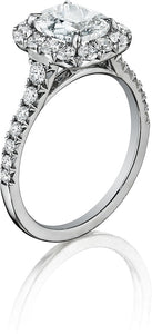 Henri Daussi Graduated Diamond Engagement Ring