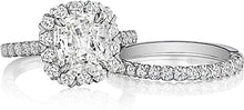 Henri Daussi Halo Diamond Engagement Ring