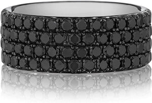 Henri Daussi Men's Diamond Wedding Band- 9mm