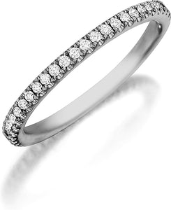 This stylish band by Henri Daussi features a single line of round b...