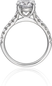 Henri Daussi Pave Diamond Engagement Ring
