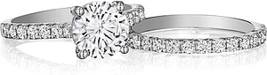 Henri Daussi Pave Diamond Engagement Ring