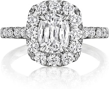 Henri Daussi Pave Diamond Engagement Ring