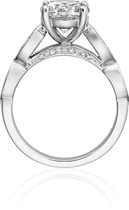 Henri Daussi Pave Diamond Engagement Ring