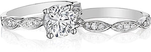 Henri Daussi Pave Diamond Engagement Ring