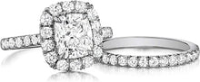 Henri Daussi Pave Diamond Halo Engagement Ring