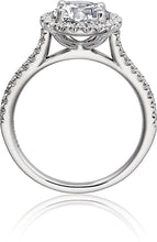 Henri Daussi Pave Halo Diamond Engagement Ring