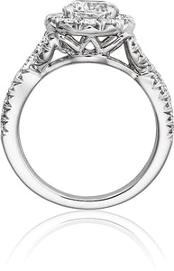 Henri Daussi Pave Twist Diamond Engagement Ring