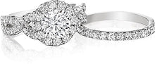 Henri Daussi Pave Twist Diamond Engagement Ring