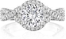 Henri Daussi Pave Twist Diamond Engagement Ring