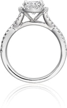 Henri Daussi Pave Twist Diamond Engagement Ring