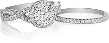 Henri Daussi Pave Twist Diamond Engagement Ring