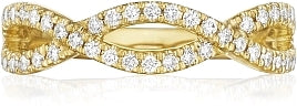 Henri Daussi Pave Twist Diamond Wedding Band