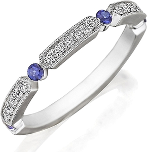 This Henri Daussi yellow gold band features round brilliant bead se...