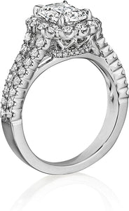 Henri Daussi Split Shank Diamond Engagement Ring