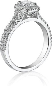 Henri Daussi Split Shank Diamond Engagement Ring