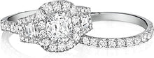 Henri Daussi Three Stone Diamond Engagement Ring